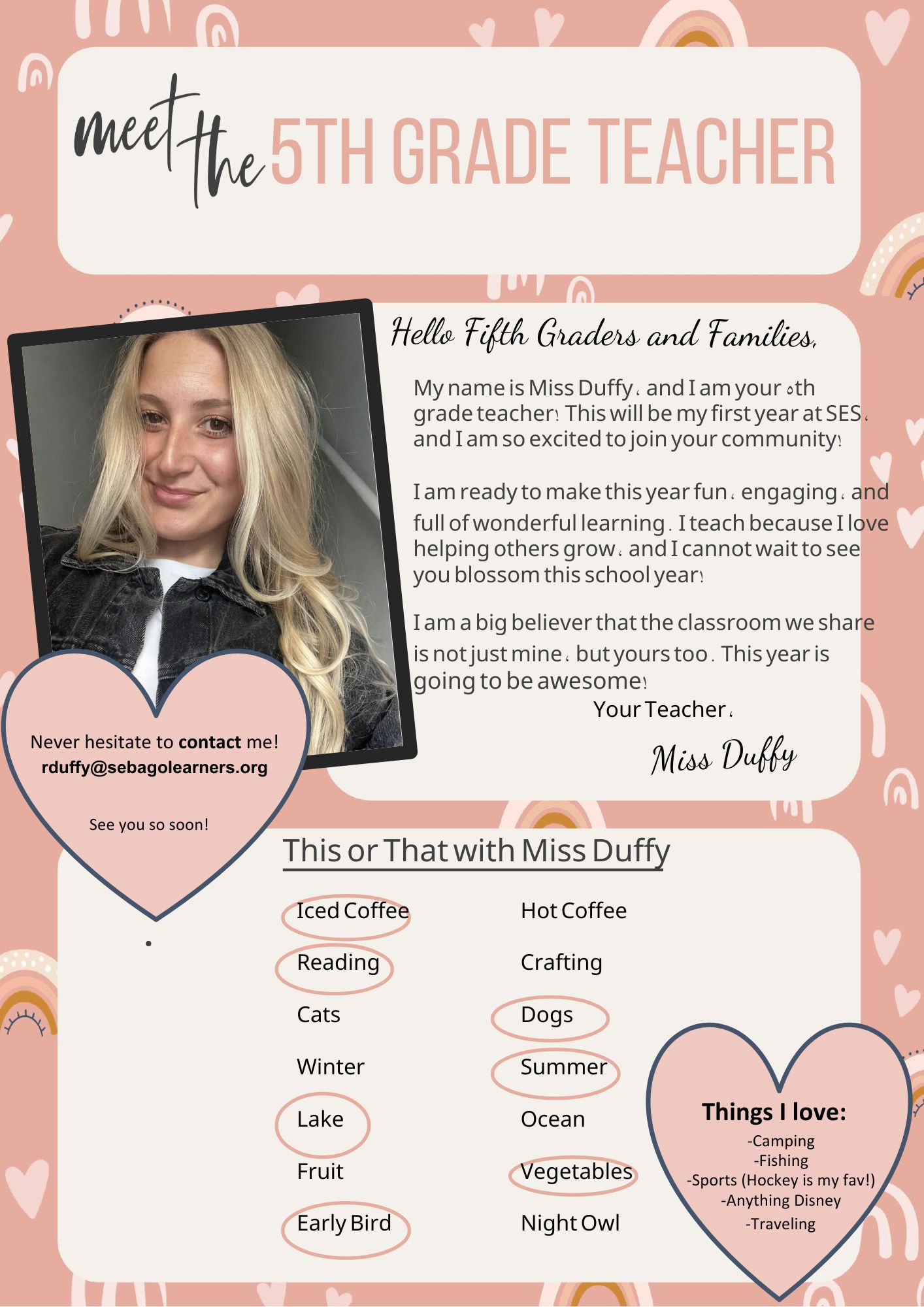 Duffy Meet the Teacher
